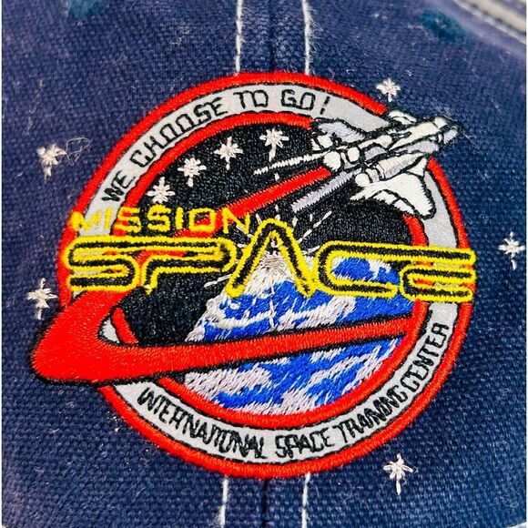 Vintage Y2K Disney Epcot Mission Space Ride Blue Adjustable Cap OS - Picture 10 of 11